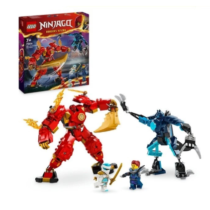 LEGO NINJAGO 71808 Kai’s Elemental Fire Mech Toy (322 Pieces) Ninja Toys (7 Tahun+) Mainan Balok (7 