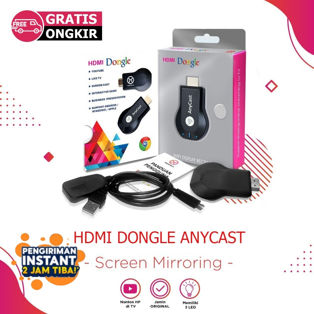 ANYCAST DONGLE HDMI WIFI DISPLAY RECEIVER TV - HDMI DONGLE HDMI Wifi