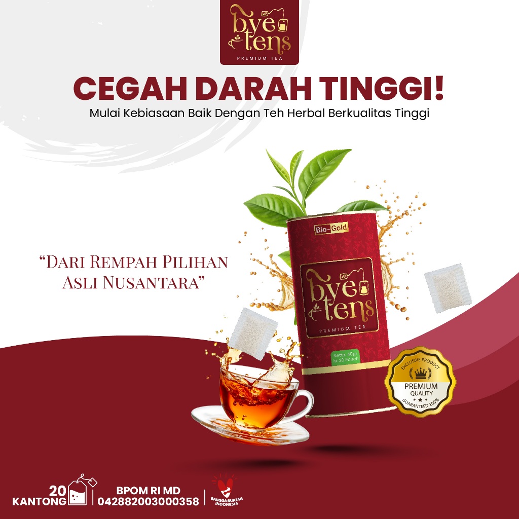 

Bye Tens - Teh Celup Herbal Minuman Ramuan Rempah Untuk Hipertensi Darah Tinggi Penyebab Stroke