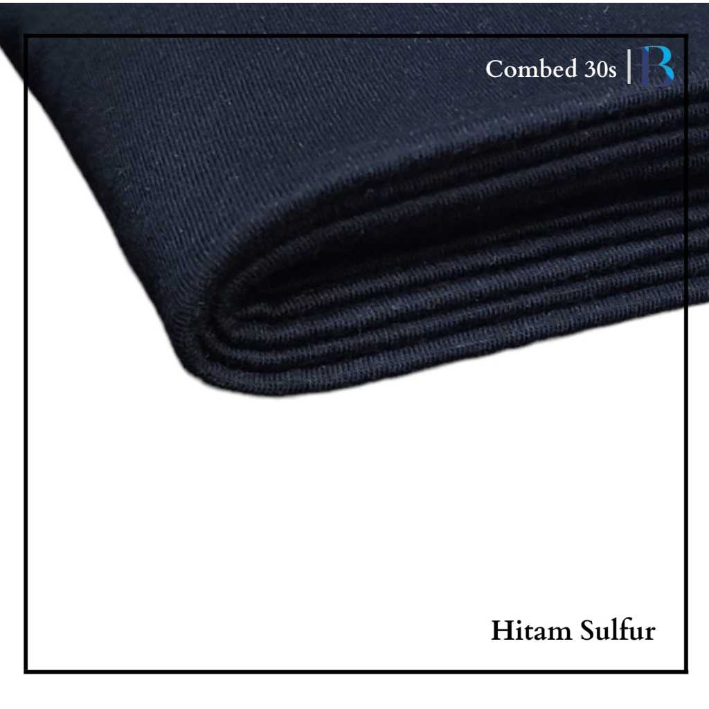 COTTON COMBED 30S HITAM SULFUR