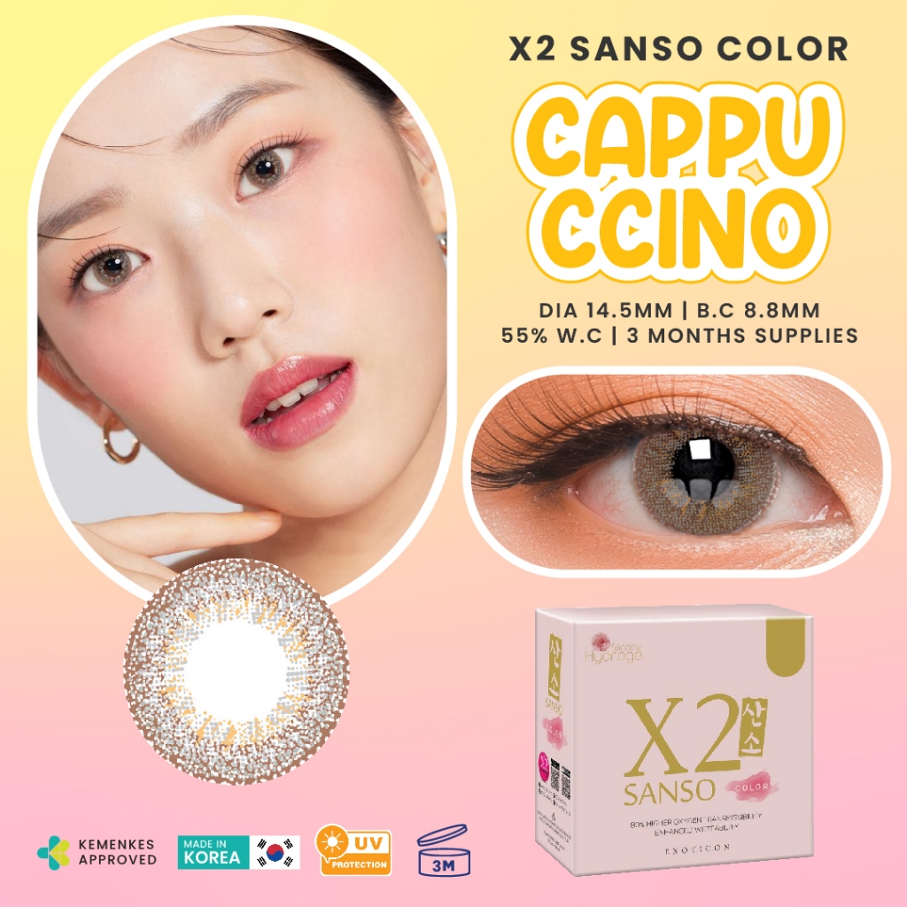X2 Sanso Color Cappucino Softlens Bulanan