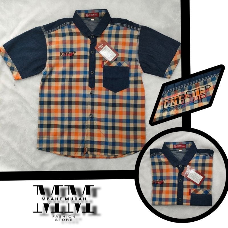 KEMEJA ANAK LAKI-LAKI || HEM ANAK || LENGAN PENDEK || MOTIF KOTAK KOTAK