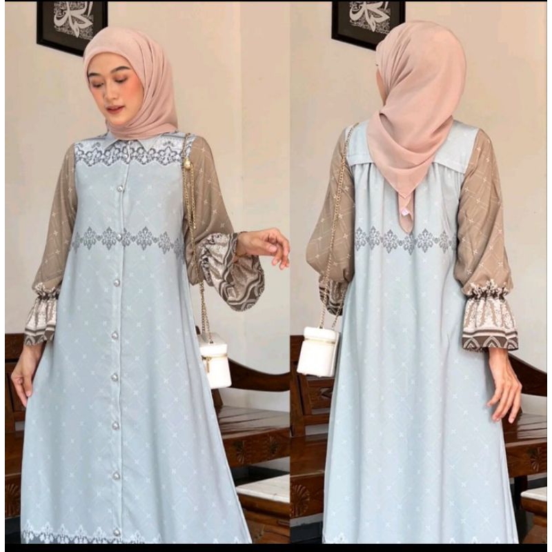 4SEASON_HIJAB Caroline Pattern Dress