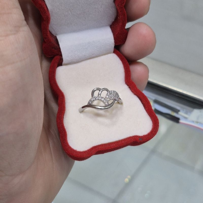 Cincin xuping asli mata zircon silver