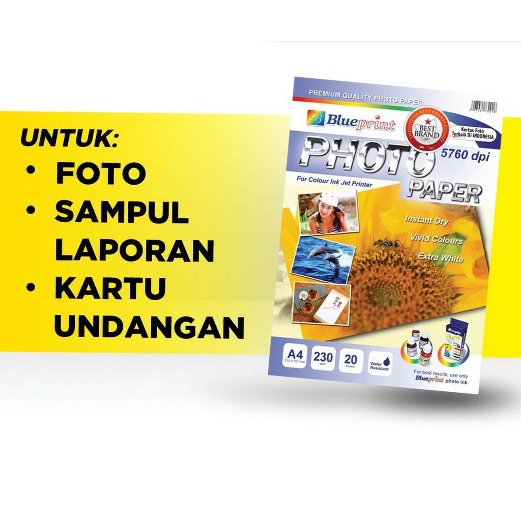 

Ay00! Kertas Photo Glossy A4 Blueprint 230GSM