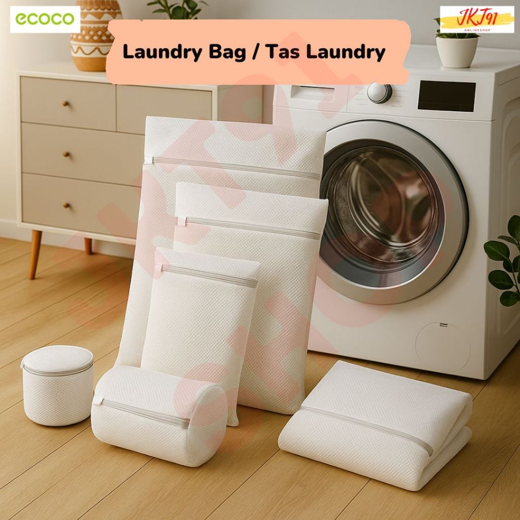 Laundry Bag-Laundry Net-Kantong Laundry-ECOCO Tas Jaring Washing Net Laundry Bag Mesin Cuci Pakaian