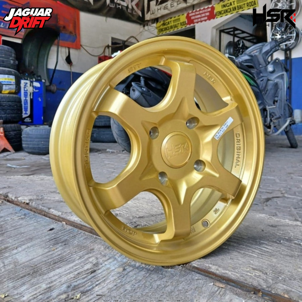 Velg Mobil Murah Ring 14 Pcd 4x114,3 Untuk Mobil Hyundai Atoz, Avanza, Xenia Pelek Hsr Sty R14 Lebar