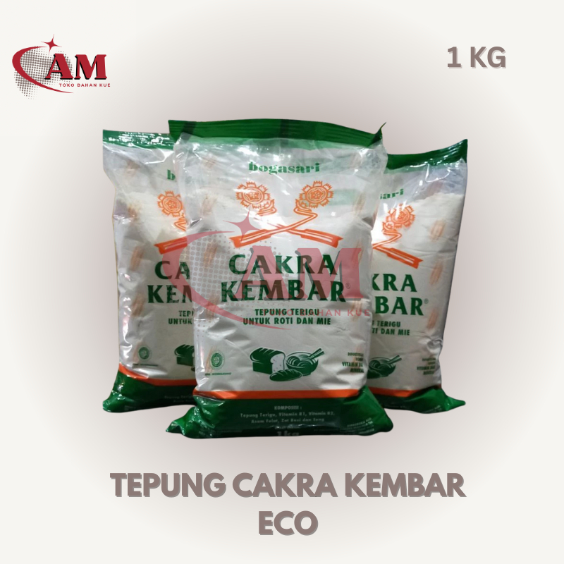 

(READY MEDAN) 1kg Cakra Kembar/Tepung Terigu Protein Tinggi/Cakra Kembar Ekonomis/Tepung donat