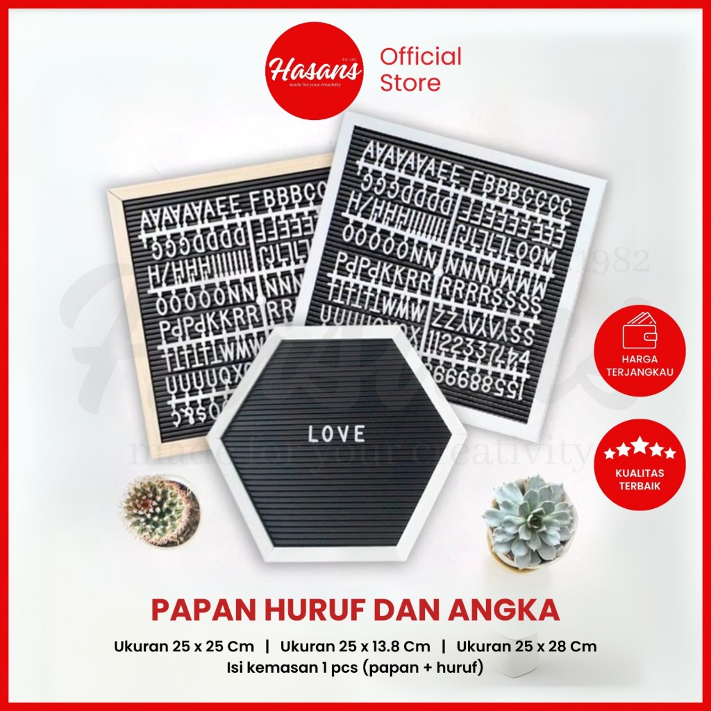 

[1 Pcs] Letter Board 25 x 25 / Letter Board 25.5 x 13.8 / Letter Board 25 x 28 / Papan Tulis Tempel / Papan Huruf & Angka Nama Bayi / Papan Huruf