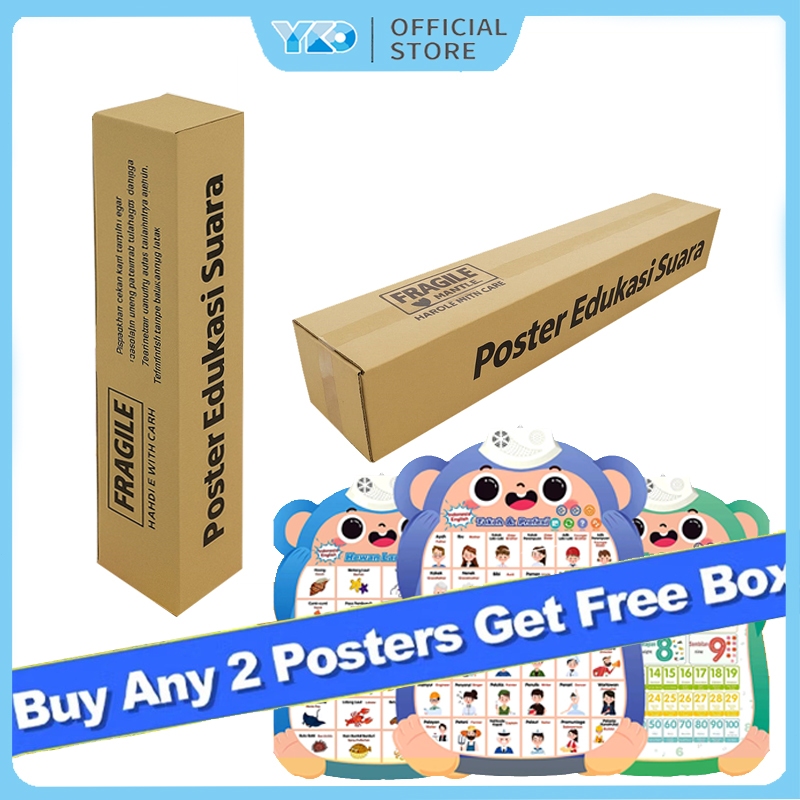 

【Free Box】Poster Dinding Edukasi Suara Mainan Kotak Kemasan Poster Dapat Gratis Jika Beli 2 Poster