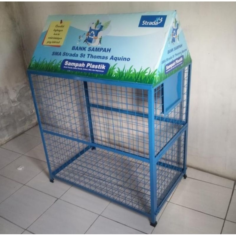 Tempat sampah daur ulang botol plastik,tong sampah bank sampah