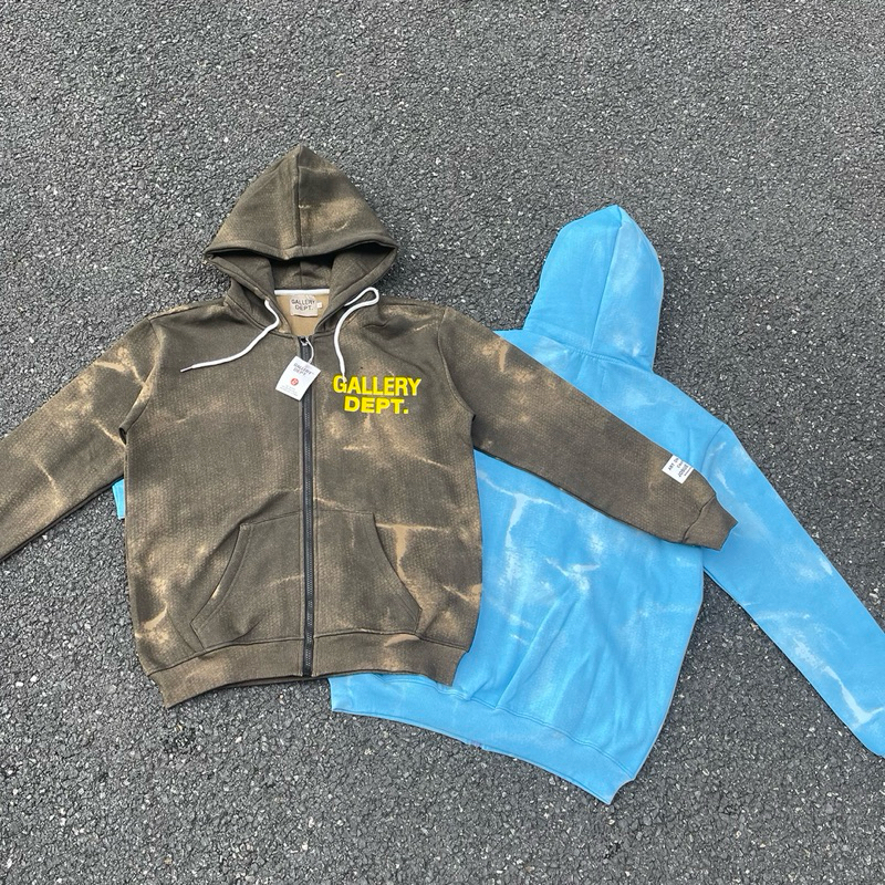 GALLERY DEPT Zipper Hoodie Vintage Tye Dye Velvet Jacket