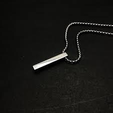 Kalung biji Lada+Liontin - Liontin Balok - Kalung biji lada Stainless - Cocok Dipake pria&Wanita