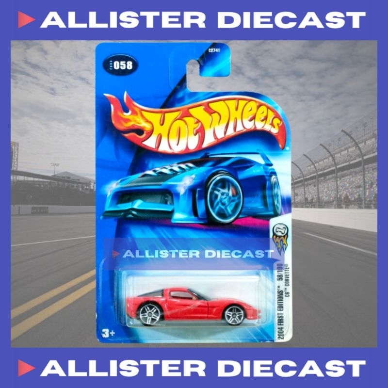 Hot Wheels C6 Corvette Merah Hotwheels C6 Corvette Red HW Hot Wheels Corvette C6 2004 First Editions