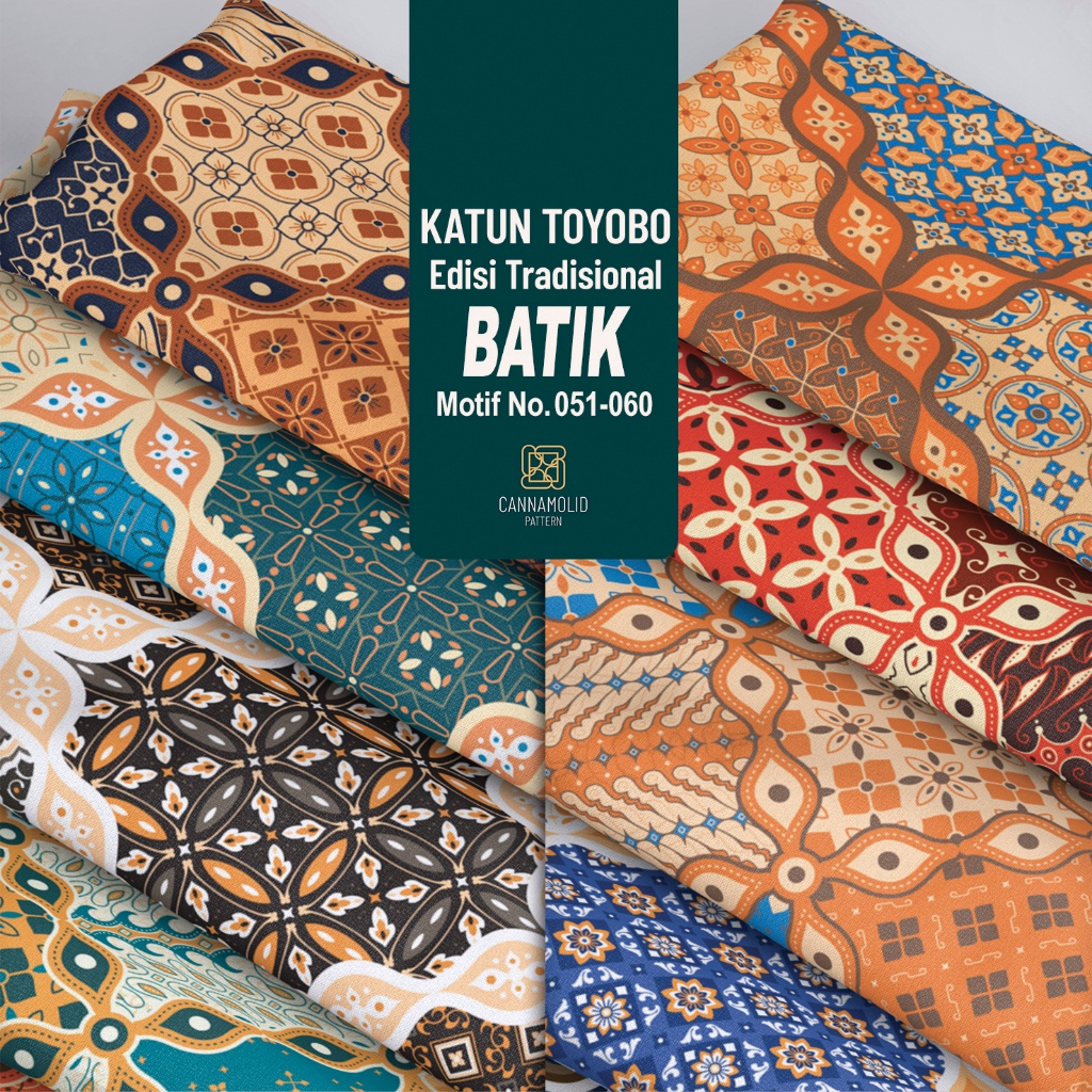 Katun Toyobo Motif BATIK | Lebar 145cm | BATIK 51-60