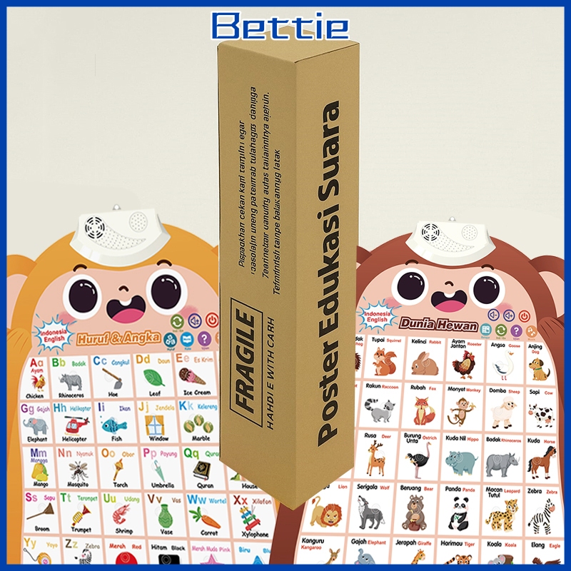 

【Box Karton】Poster Dinding Edukasi Suara Mainan Kotak Kemasan Poster Dapat Gratis Jika Beli 2 Poster