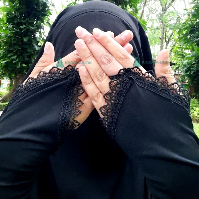 Manset Handsock Cincin Renda Khodijah Premium Manset Tangan Wanita Untuk Umroh Dan Haji