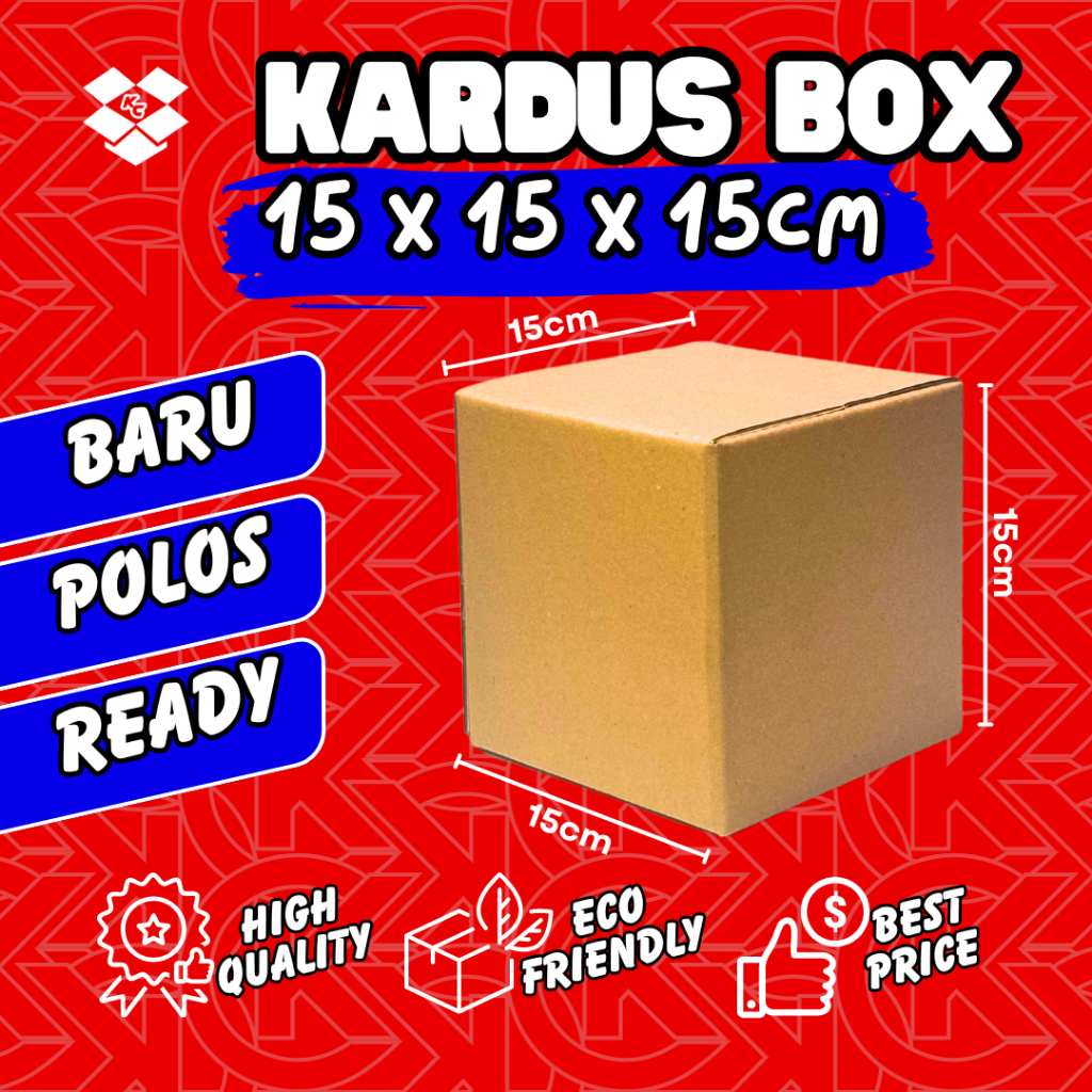 

Kardus Baru Packing Corrugated Box Polos 15x15x15cm