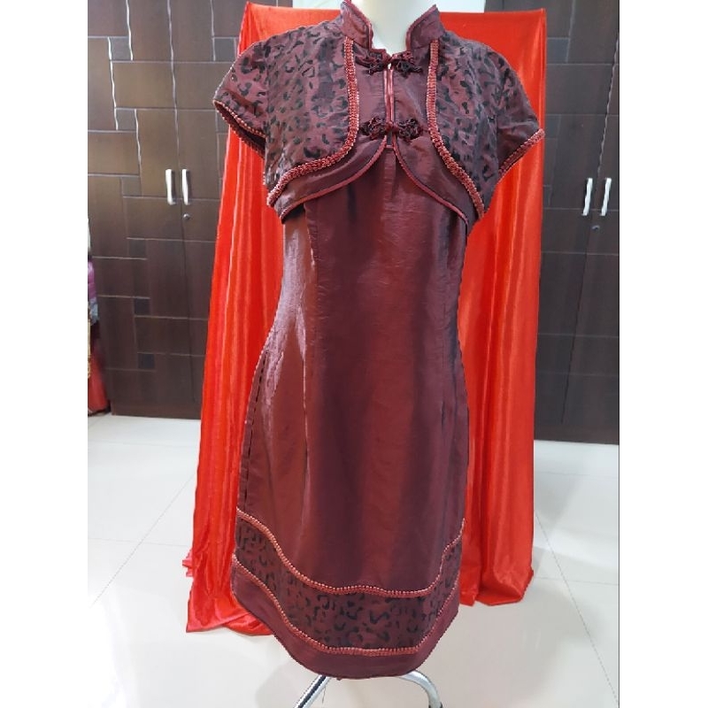 DressCheongsamMaroon
