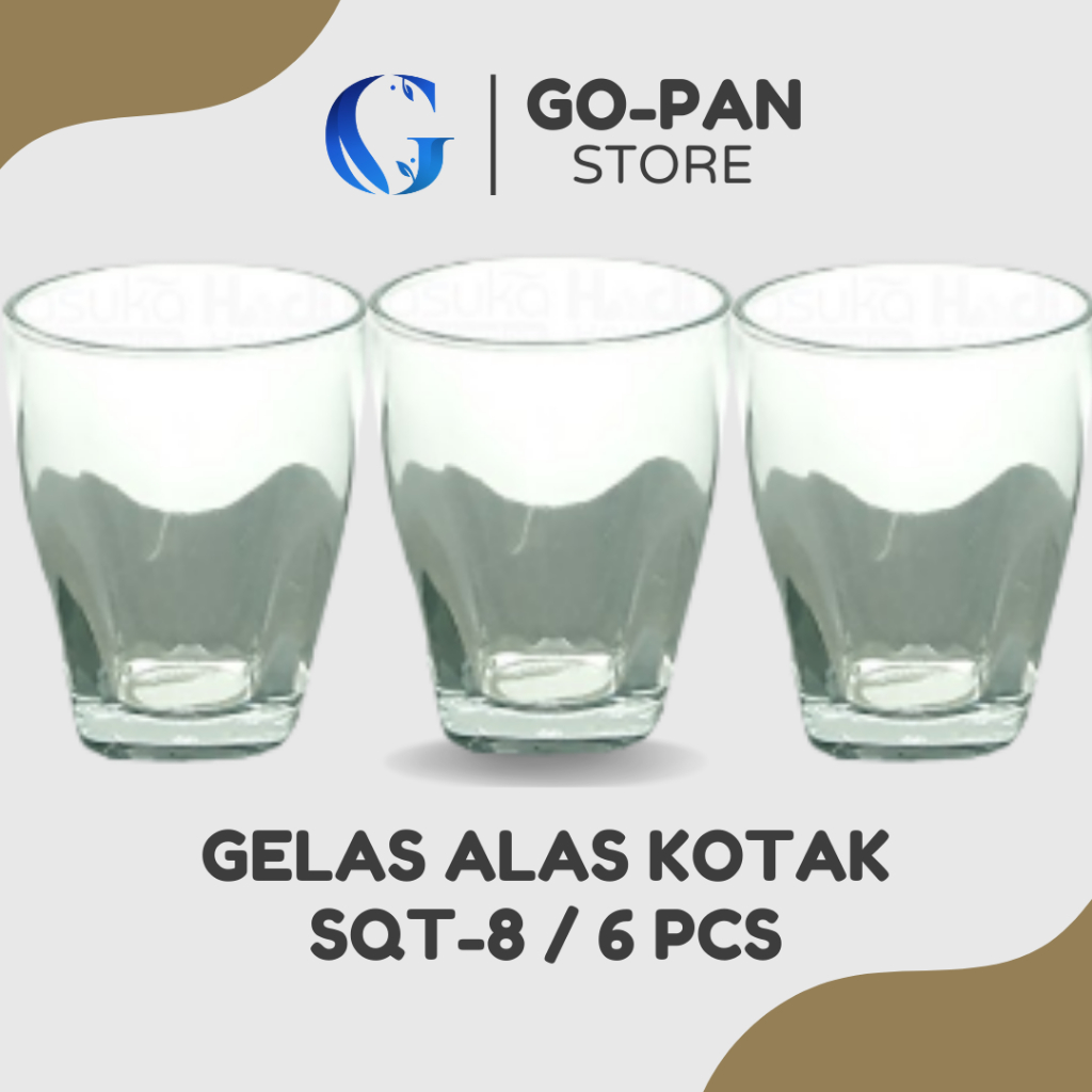 Gelas Kaca Set Isi 6 pcs 300ml – Gelas Kopi Estetik Tebal untuk Cafe & Minuman Kekinian
