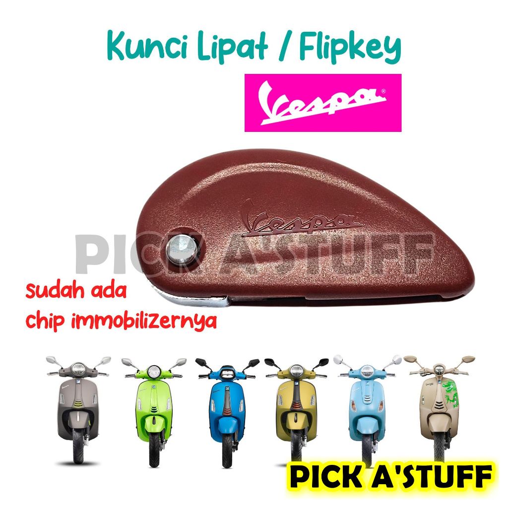 Kunci Duplikat Vespa Matic Flipkey Kunci Lipat Untuk Motor 946 LX Primavera Sprint GTS Super Tech GT
