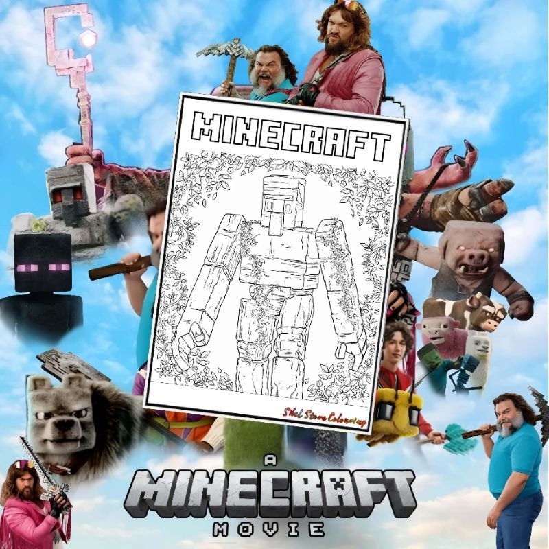 

Kertas Mewarnai Anak Tema Minecraft Collection V1 (16 Lembar Gambar) Kertas Gambar Tebal