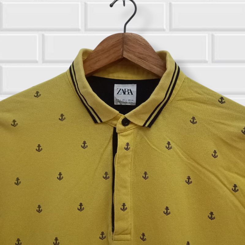 [LPS.21] ZARA Polo Shirt Pria, kaos kerah pria atasan pria