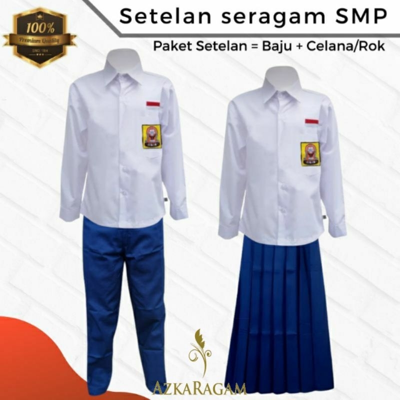 Seragam Sekolah SMP OSIS Perempuan Laki-laki Setelan Lengkap Panjang
