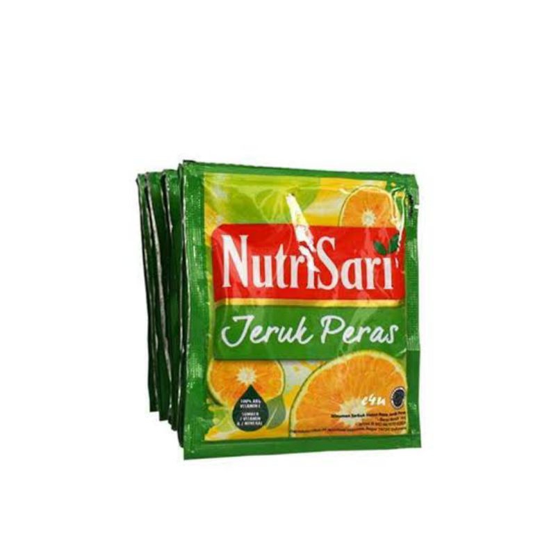 

nutrisari sachet rasa jeruk peras 10pcs (1renteng)