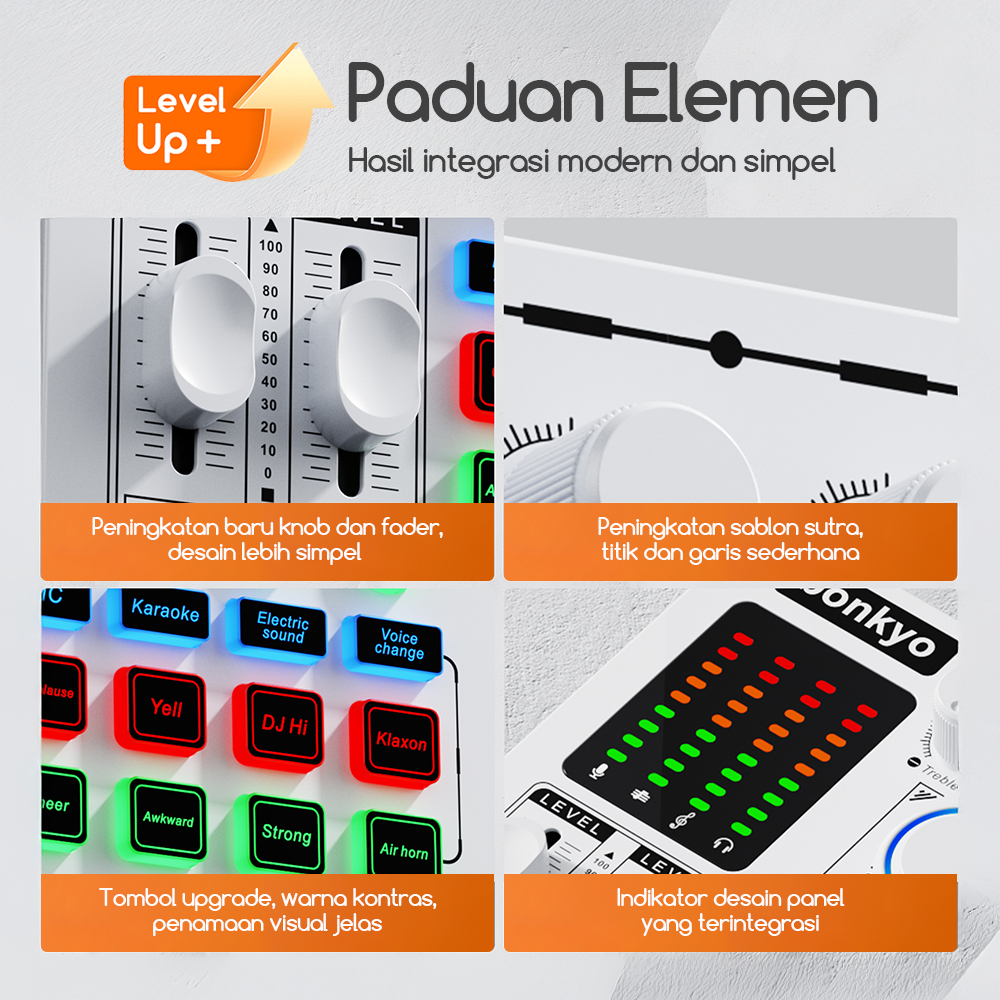 Bonkyo F999Max&F999X Sound Card Bluetooth Live Soundcard F999Max Soundcard Audio Live Mixer Untuk