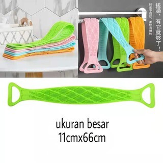 silicone bath brush - body belt towel brush - sikat punggung 2 sisi