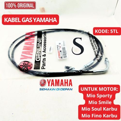 KABEL GAS 5TL KUALITAS ASLI ORIGINAL  Motor Yamaha Mio sporty , Mio smile , Mio soul Karbu ORI YGP