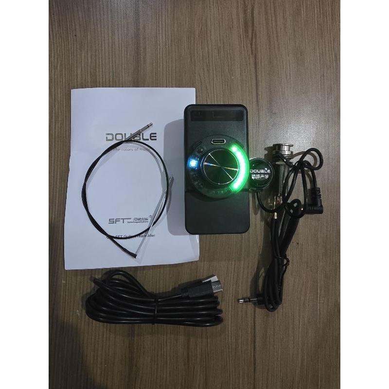 Pream equalizer gitar transkustik  merek double os1 satu set lengkap