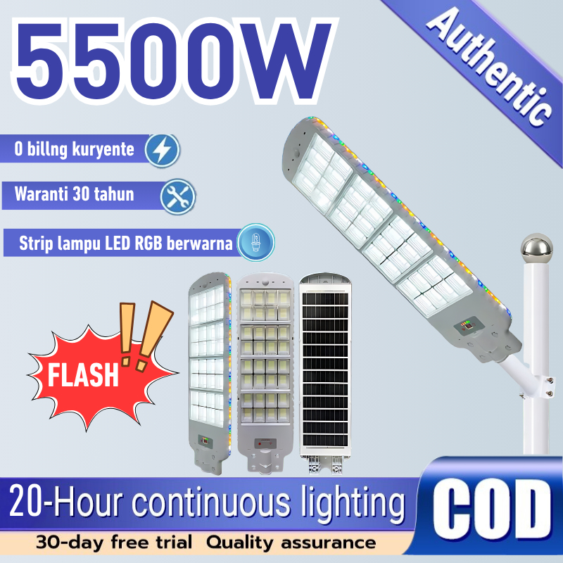 【Pengiriman 12 jam】【Promosi hanya berlaku hari ini】Lampu Jalan Tenaga Surya Matahari Ready Stock 550
