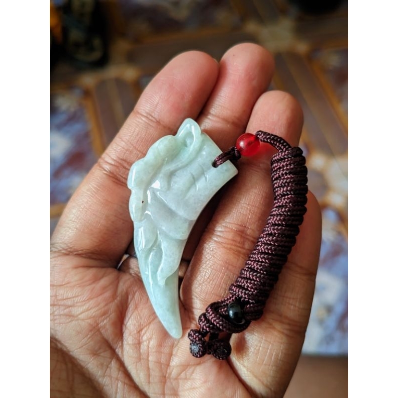 Kalung Giok Burma (carving) type-a + memo