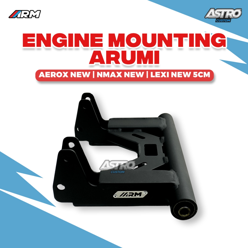 Engine Mounting ARM Aerox 155 Nmax Lexi 155 New B65 ARUMI Full CNC Panjang 5cm Stainless CVT Astro