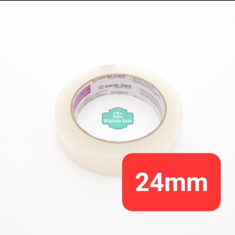 

1 BUAH Isolasi OPP Nachi Tape Bening 24mm 1 Inch Transparan Loose Pack 72 Yards