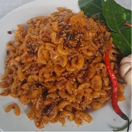 

Makaroni Cikruh Makaroni kriuk 250gram, pedas daun jeruk Cikruh enak gurih bumbu melimpah