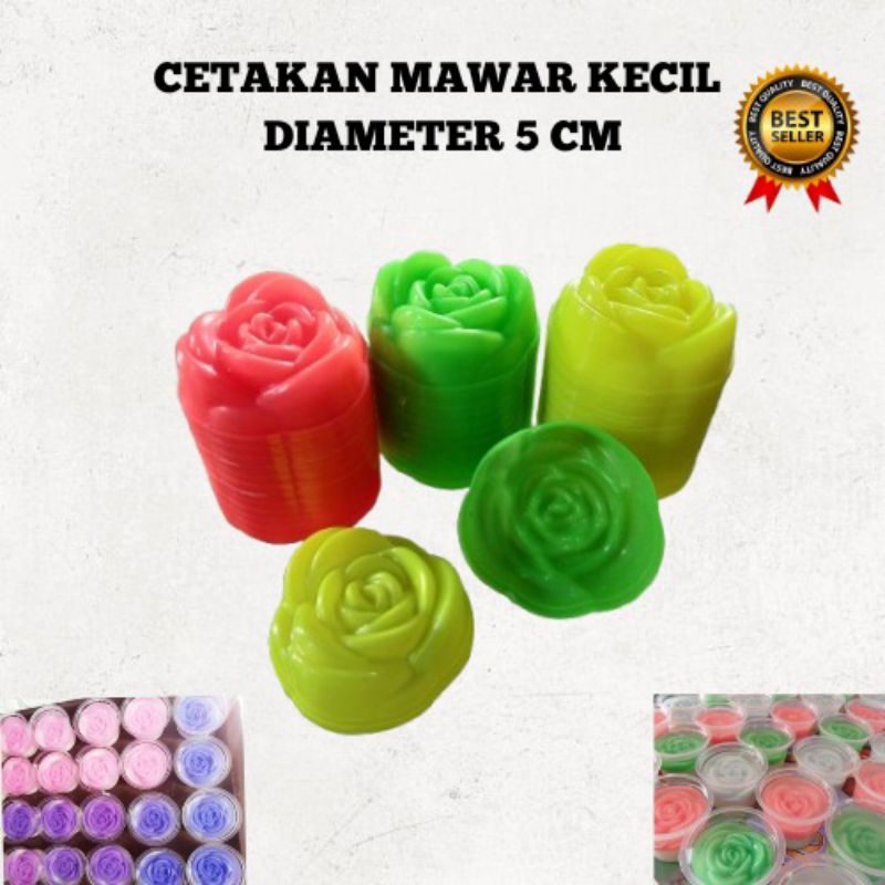 Cetakan Pudding Agar Jelly Bulu Kukus Bunga Mawar kecil 12 pcs