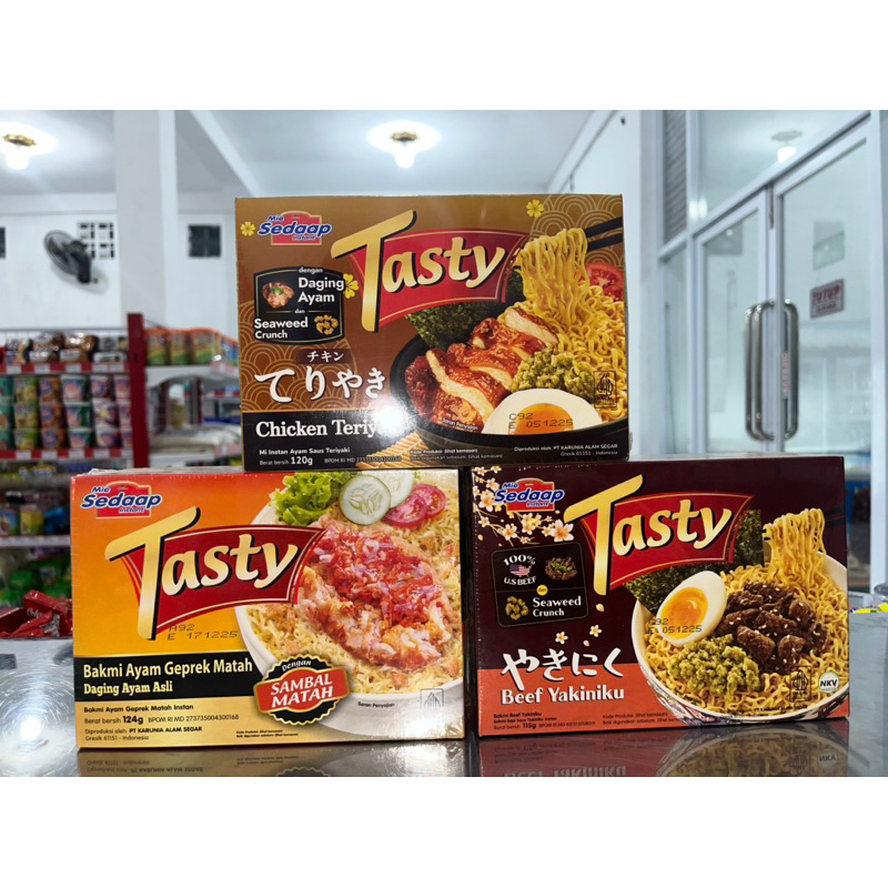 

Tasty mie sedaap instan // chicken teriyaki - ayam geprek - beef yakiniku