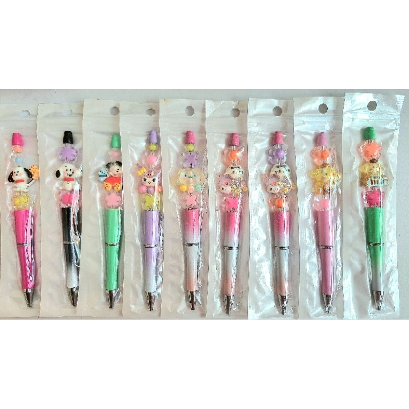 

Pulpen diy/pulpen beads/pulpen unik/pulpen lucu/pulpen manik manik snoopy,kuromi,cinamorol,pompurin