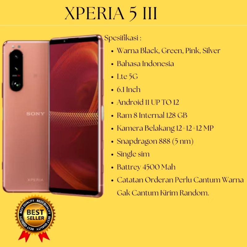 SONY XPERIA 5 iii 5G 8-128GB SECOND ORIGNAL SPEC A103SO.