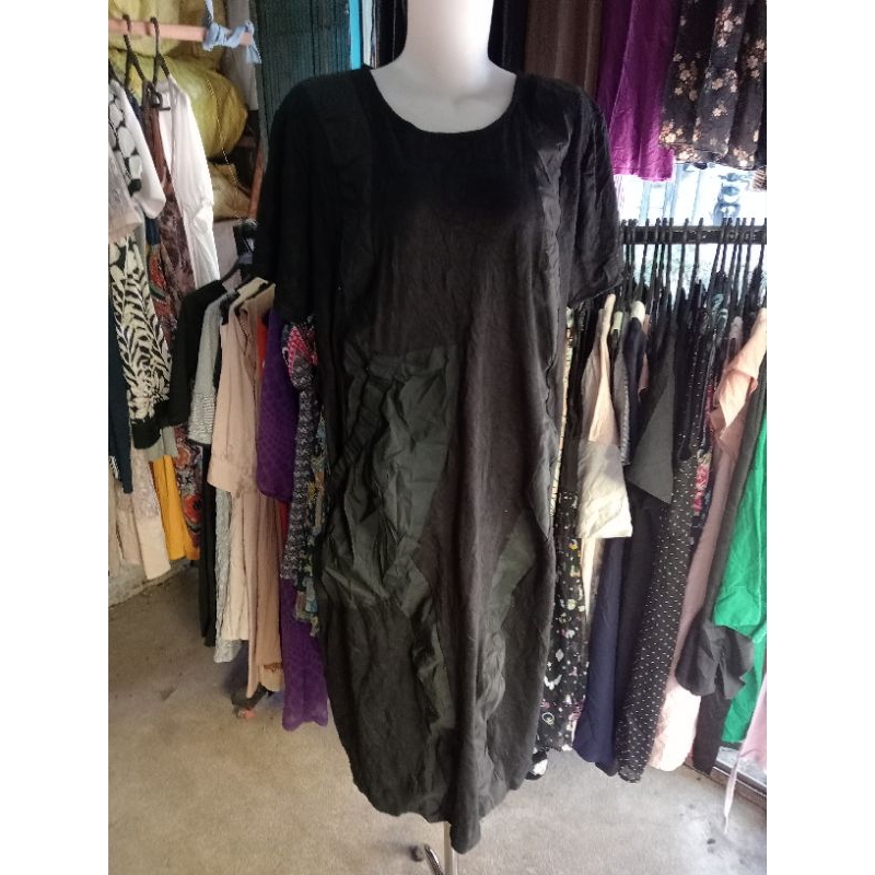 Daster Kaos Korea Hitam Polos