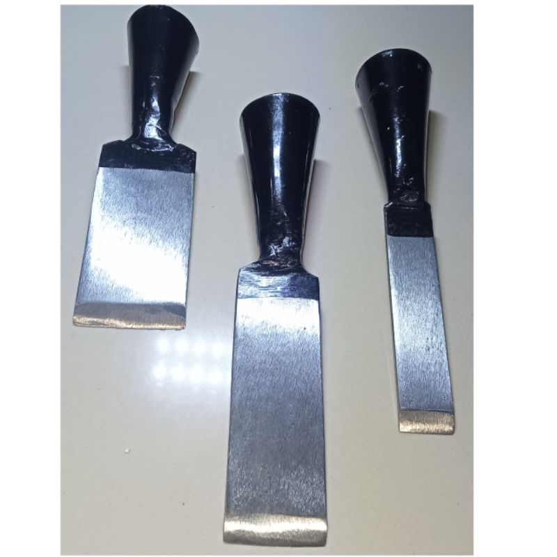 tatah kayu/pahat kayu berbahan besi baja asli 1set 3pcs