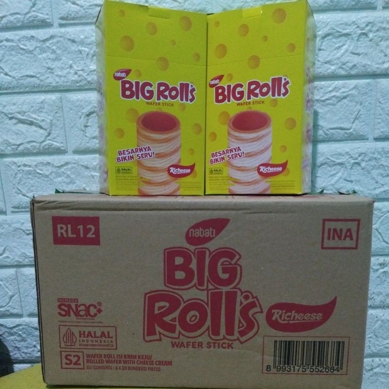 

Nabati Big roll's Keju kemasan 12g x 20bungkus 240g