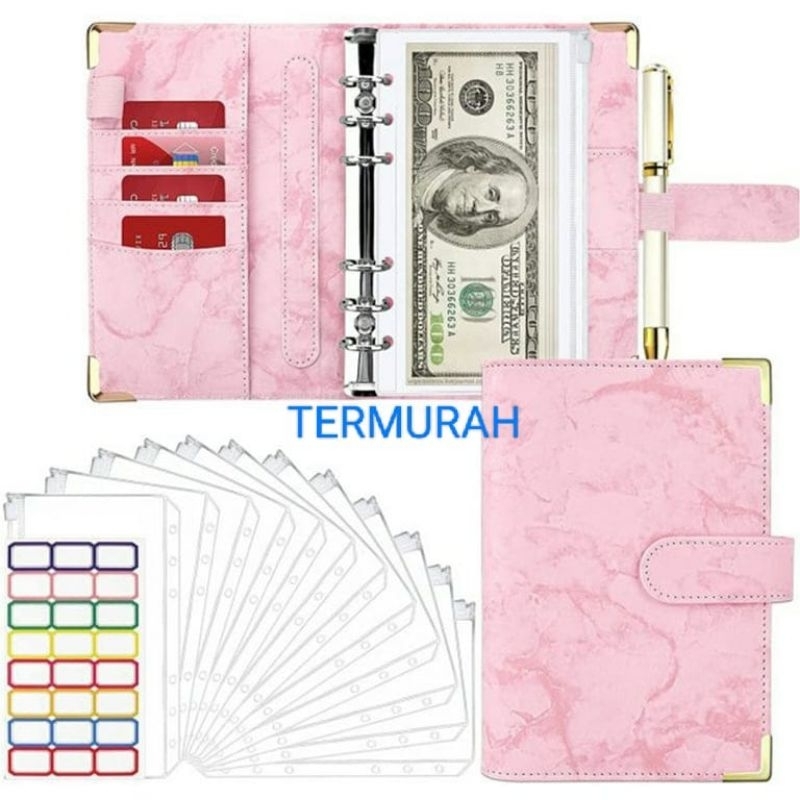 

Paket Binder Marmer Set Binder Menabung A6 Sinking Fund Binder Marble