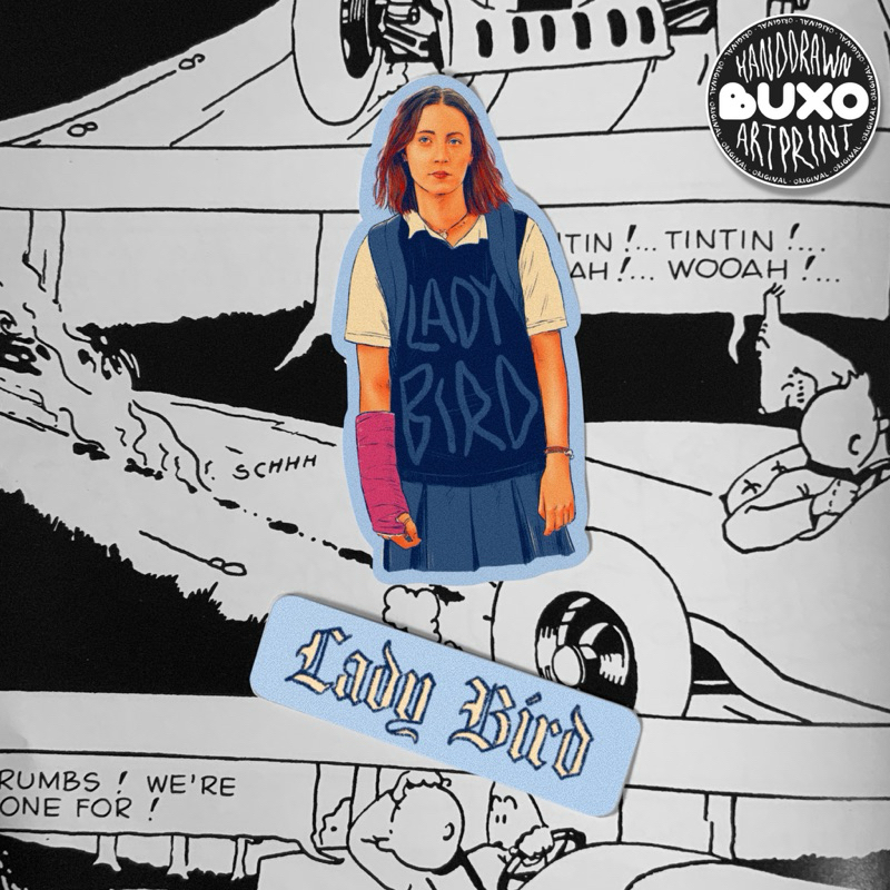 

buxo - LADY BIRD vinyl sticker premium waterproof - quote film lucu aesthetic y2k aksesoris laptop hp tumbler helm suitcase