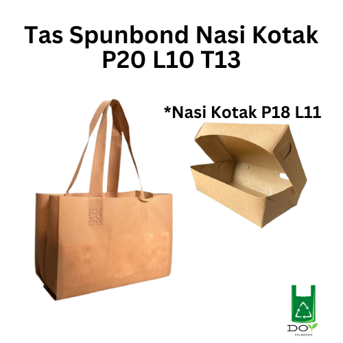 

Tas Goodie Bag Spunbond Nasi Kotak P20 L10 T13 | Tas Hampers Hajatan dan Souvenir Spunbond
