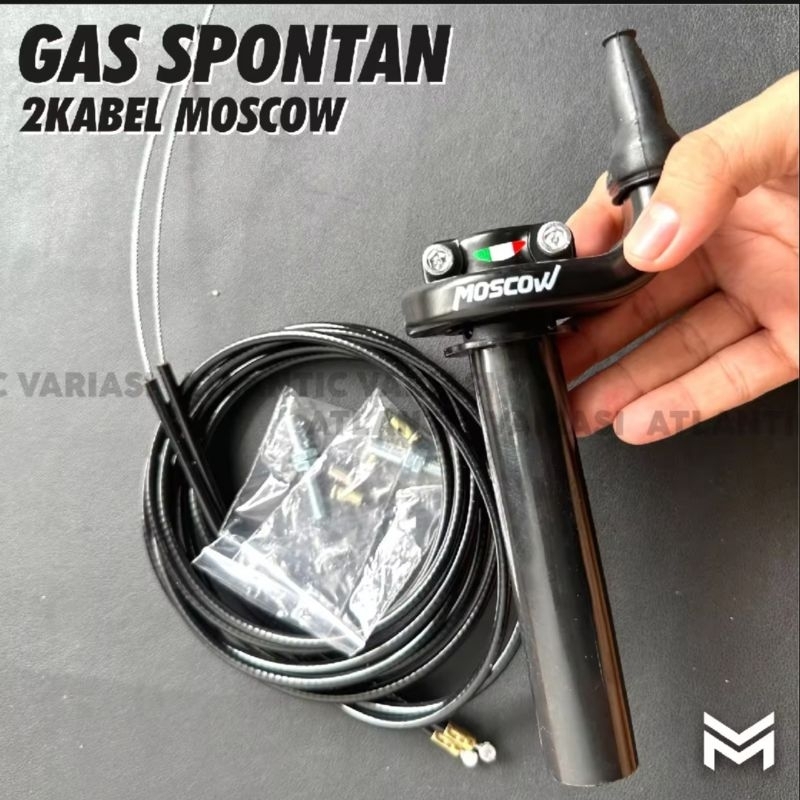 GAS SPONTAN 2 KABEL PANJANG 195CM PNP MATIC BEAT VARIO SCOOPY AEROX NMAX MIO SPORTY SMILE BEAT KARBU