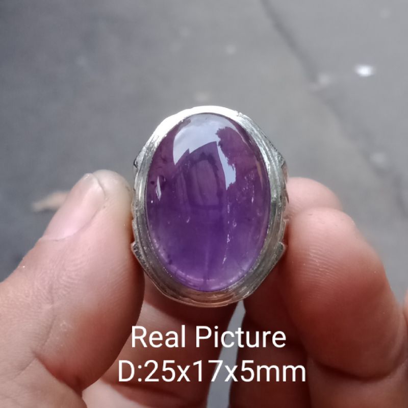 Batu Permata Kecubung/Amhetys Natural Brazil  size Medium Top Real Quality(Realpict) Stok 1